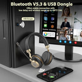 Wireless Headset with Mic for Work, Bluetooth V5.3 Headset with Mic (Noise Cancelling & Mute
