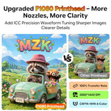 MZK 14'' A3 Plus F1080 DTF Printer+Oven,2X Speed vs L1800.One-Click Printhead Moisturizing,Auto-Maintenance Cleaning+White Ink System,Smart Panel,Ink Anti-Cloged Desig,2-Year Ink Included
