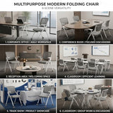 100Pack Folding Office Chair on Wheels,Heavy Duty Conference Training Chair