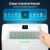 DGUAM 5000 Sq. Ft Dehumidifier, Max 95 Pint/Day Dehumidifier for Basement & Home, Compressor Dehumidifier with Drain Hose, Smart Humidity Control, Energy Efficient & Quiet for Bedroom, Large Rooms