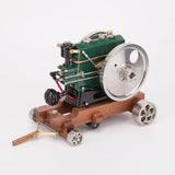 MechPuConToy Engine Model Kit That Runs, 1/8 Scale 3.6CC Mini Vintage Single Cylinder Four-Stroke Diesel Engine with Two Flywheels