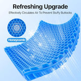 Gel Seat Cushion, Cooling seat Cushion (Super Large & Thick), Breathable Honeycomb Design Absorbs Pressure Points Seat Cushion