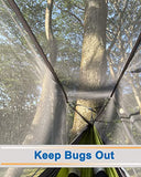 Sunyear Camping Hammock-Hammocks with Net and Rain Fly Tarp - Portable Single&Double Lightweight Nylon Parachute Hammocks with Hammock Tree Straps for Backpacking Hiking Travel Camping Indoor Outdoor