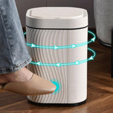 BXFIRS Intelligent Garbage Bin ABS Living Room Bedroom Kitchen Automatic Sensing Storage Trash Cans(D,23 * 23 * 32.5CM)