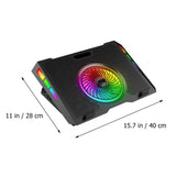 RGB Laptop Cooling Pad Stand with Adjustable Fan, Foldable Ergonomic Design