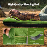 OGERY Double Sleeping Pad for Camping, 6" Extra-Thick Reinforced Camping Sleeping Pad with Pillows & Built-in Foot Pump, Ultralight Inflating Camping Mattress for Backpacking Tent Hiking Travel