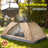CampExo Camping Tent,2 Person Tent,Lightweight Waterproof Backpacking Tent,5-Minute Setup Outdoor Tent with Carry Bag,Ideal for Camping Hiking (Khaki)