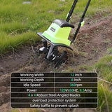 LOVTILLER 12 Inch Small Electric Corded Garden Tiller Cultivator 8.5 AMP Power Rototiller for Gardening