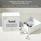Aunt Gifts from Niece Nephew - Crystal Heart Suncatcher Rainbow Gifts, Popular Ideas Christmas Mother's Day Birthday Gifts for Aunt Auntie Gift, Stained Glass Window Hanging Ornament