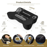 Cushioned Lap Pillow for Reading, Gaming, Work & Travel, Soft & Portable Laptop Desk for Bed, Couch