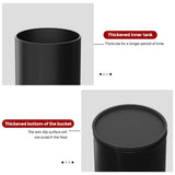 LEASYLIFE 12L/3.1GAL Black Modern Bathroom Trash Can,Small Metal Garbage Can for Bathroom, Bedroom,Children's Room, Powder Room,Hotel,Bank (12L-Black)