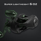 KastKing Spartacus II Baitcasting Fishing Reel, 6oz Ultralight, Super Smooth with 17.6 LB Carbon Fiber Drag, 7.2:1 Gear Ratio, 39mm Palm Perfect Lower Profile Design,Stryker Green,Right Handed