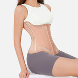 MISTHIN Waist Cincher Corset Sport Girdle Trimmer Double Belt Wrap Waist Trainer Shaperwear Tummy Control Shaper for Women (Brown, XX-Large)