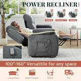 Jocisland 78" Power Reclining Sofa, Electric Recliner Couch, Dark Gray