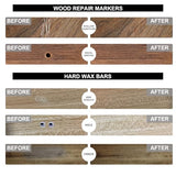 Laminate Wood Floor Repair Kit, Wax Melting Tool with Display (Gray)