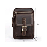 European Men's Large Capacity Zippered Crossbody Bag Waist