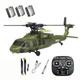 X-MechFun Black Hawk K200 RC Helicopter - 6CH Simulation RC Aircraft with Optical Flow & Altitude Hold & One-Key Inverted Flight, 2.4Ghz Remote Console Helicopter Model for Hobbyists
