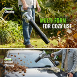 LUCKYTECH Leaf Blower Cordless, 680CFM Leaf Blowers with 2 x 4.0Ah Batteries & Charger, 5-Speed Brushless Motor, Lightweight Snow Blower Grass Blowers