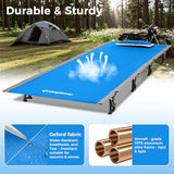 KingCamp Ultralight Camping Cot, Portable Folding Tent Camping Cot, 265 Lbs Heavy Duty Sleeping Cot with Pillow for Adults Outdoor Backpacking Travel Hiking, Blue