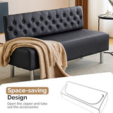 OmySalon Waiting Room Bench with Back, 58.6’’ Office Guest Chair Upholstered Reception Seating,
