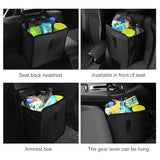 KVAEY Car Trash Can, Oxford Cloth Foldable Garbage Bin Waterproof Auto Trash Bag Organizer, (Upgraded)