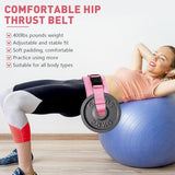 Hip Thrust Belt - Dumbbell Hip Thrust Belt - Premium Leather Thickened & Widen, Comfortable (deep pink)