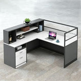 STLWR Cubicle Desks with Privacy Screens (1 Person)