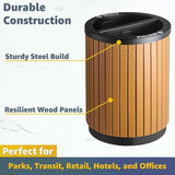 22 Gallon Round Outdoor Two-Stream Trash Can Recycling Bin