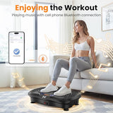 AXV Vibration Plate Fitness Platform Exercise Machine Vibrating Shaking Full Body Shaker Workout Vibrate Stand Shake Board Sport Gym for Weight Loss Fat Burner for Women Men