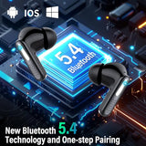 Wireless Earbuds with Touch Screen, Bluetooth 5.4 Headphones, ANC/ENC Noise Cancelling