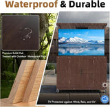 Coperat Solid Wood Outdoor Motorized TV Lift Cabinet for 32–65” TVs