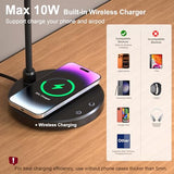 Sailstar Desk Lamp for Home Office, Small Desk Lamp with Wireless Charger,