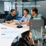 COOLPO Conference Speaker and Microphone, Protable USB C & Bluetooth Speakerphone for Computer, Laptop Speakers with mic, 360° Voice Pickup