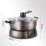 SJYDQ Multifunctional Intelligent Electric Steamer, 6L Automatic Lifting Electric Hotpot Steamer, Suitable for Home Kitchen, Restaurant (Color : D)