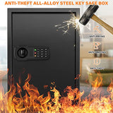 144 Keys Fireproof Key Cabinet, Anti-Theft Heavy Duty Key Lock Box with Key Tags