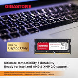 DDR4 RAM Laptop Only】 GIGASTONE 32GB Kit (2x16GB) DDR4 3200MHz (2933MHz or 2666MHz) PC4-25600 (PC4-23400