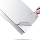 4 in 1 Ultra Thin 3M Vinyl Full Size Laptop Skin Palm Rest Sticker for MacBook Pro 14 Inch 14.2" M2 M3 M4 M5 (Model: A2442/A2779/A2918/A2992/A3112/A3401/A3185/A3434/A3426/A3427) - Silver