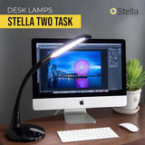 Stella Two Task Lamp, Adjustable Desk Lamp, Dimmable LED Light with Custom Color Temperature for Desk