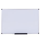 VIZ-PRO Dry Erase Board/Whiteboard, 96 x 48 Inches, Wall Mounted Board for School Office and Home, with 12-Count Markers