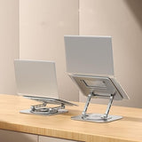 QERTYHJK Laptop Stand 360° Rotatable Notebook Holder Liftable Aluminum