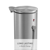 simplehuman 9 oz. Touch-Free Automatic Rechargeable Sensor Pump, Brushed Stainless Steel, New