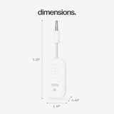 Twelve South AirFly Pro 2, Bluetooth Adapter, Pair 2 AirPods, White