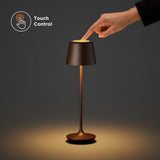 CORDIVA Cordless Table Lamp, Aluminum Rechargeable Dimmable LED Desk Lamp