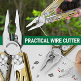 BIBURY Multitool Pliers Pro BI2045, Foldable Multitools with Replaceable Wire Cutters and Saw, Stainless Steel Multi Tool w/Upgraded Scissors and Screwdriver Set, Ideal for Camping, Hiking, Survival