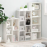 Furinno LUDER Book Shelf, 7-Cube Bookshelf, Bookcase with Open Shelves