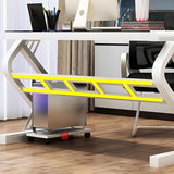 LAKIQ Contemporary Glass Home Office Computer Desk Rectangular Gaming Desk