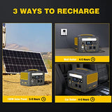 VTOMAN 939Wh Portable Power Station Bundle with Extra Battery & 110W Solar Panel Included - Up to 1200W Solar Power Generator for Home Backup, Off-grid, Road Trip, RV, Camping, Fishing, Emergencies