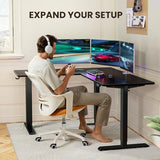ErGear L Shaped Standing Desk, 63"x55" Electric Adjustable Height Sit Stand up Desk
