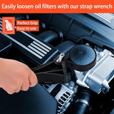 Supuse Rubber Strap Wrench Set, 2-Piece Heavy Duty Adjustable Rubber Belt Wrench for Oil Filter, Plumbing, Pipe, Jar Opener, Shower Head Removal (4" & 6")