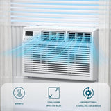 Antarctic Star 8,000 BTU Air Conditioner Winodw Unit Cools up to 350 Sq. Ft. with 7 Modes, Ultra-quiet Window AC, White